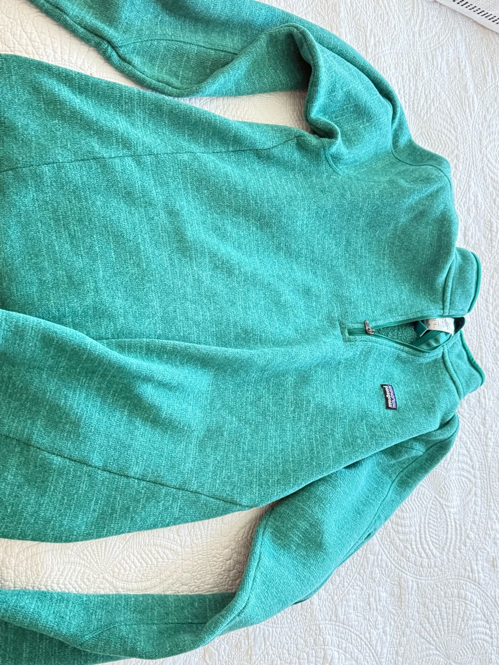 Patagonia Women's Teal Green Quarter-Zip Utility Jacket - Picture 3 of 3